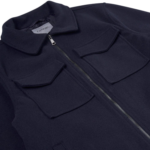 Brushed Winter Jacket with Pockets