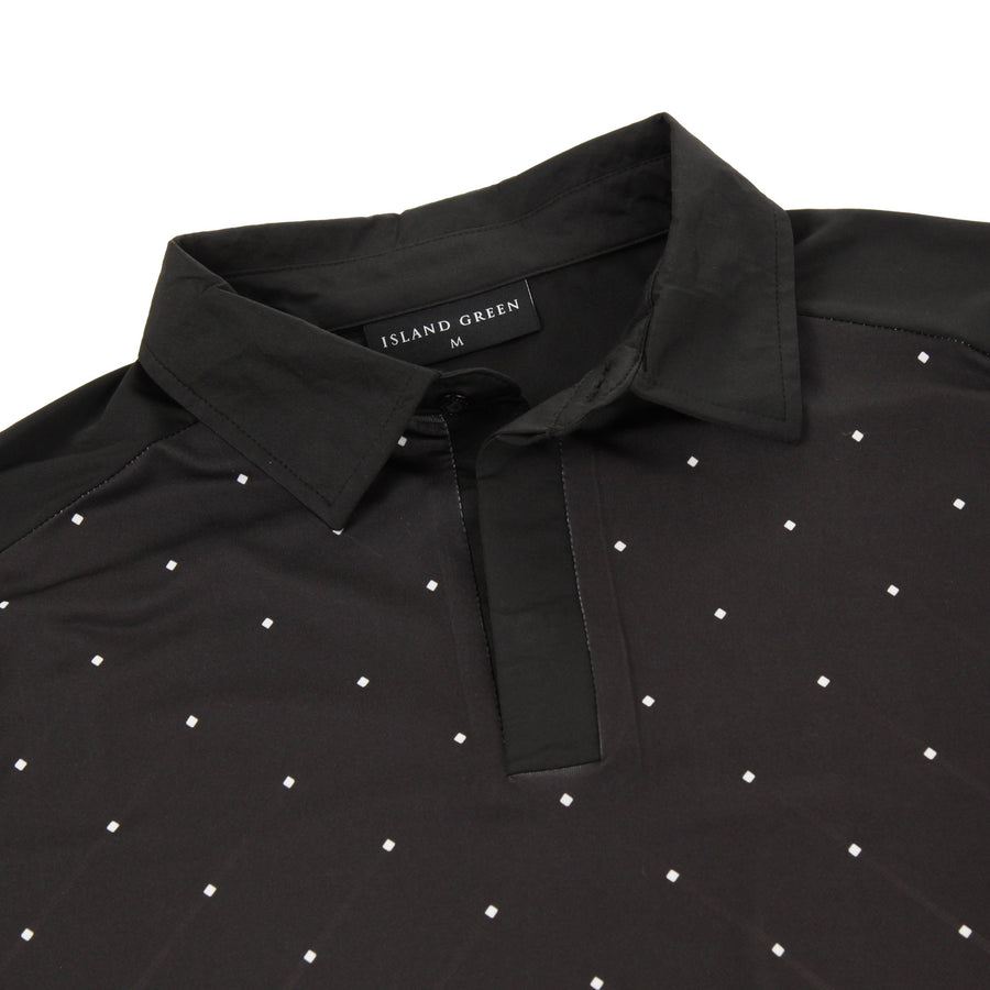 Island Green Geometric Print Golf Sport Polo Shirt
