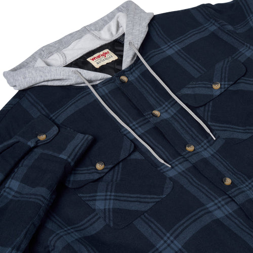 Wrangler Padded Hooded Shirt Jacket
