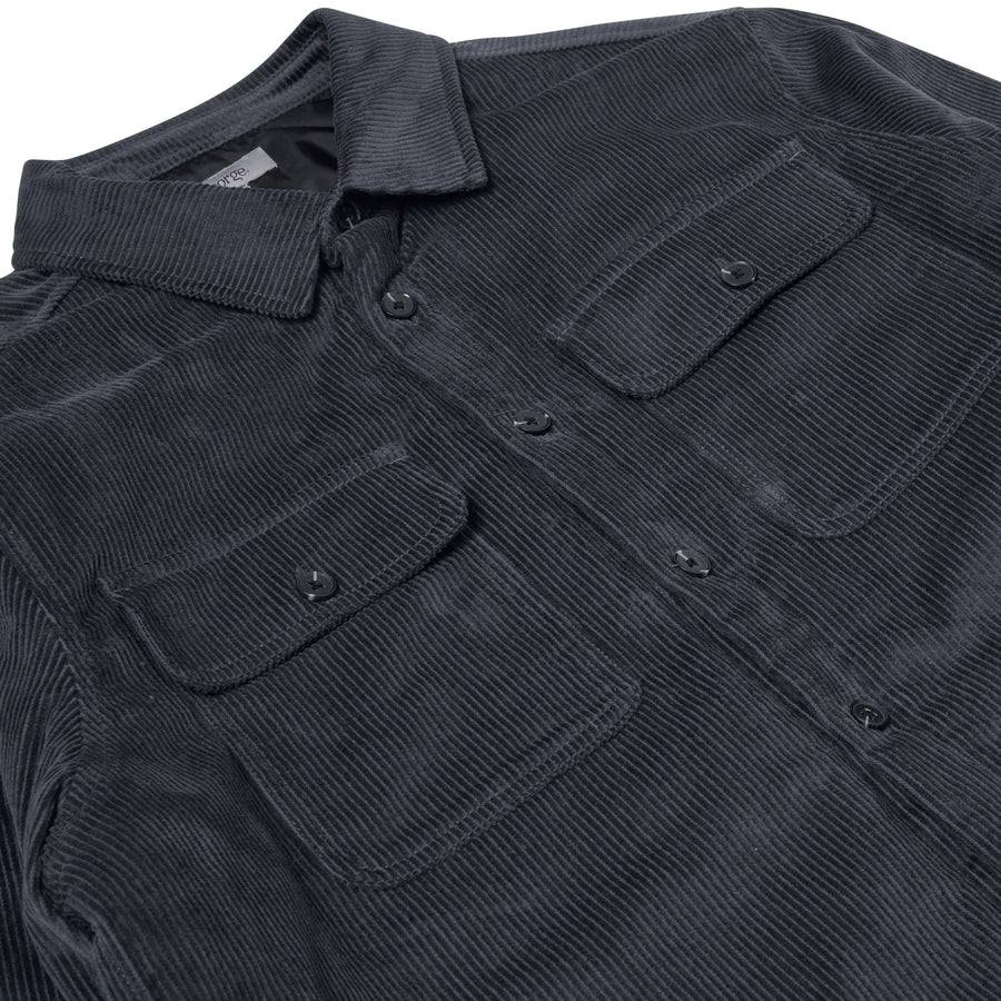 Corduroy Padded Jacket With Pockets