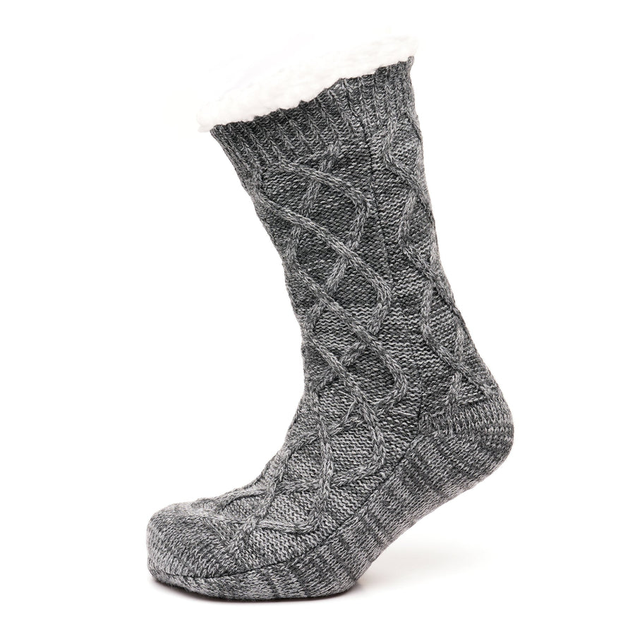 Tom Franks 1 Pair Chunky Knit Sherpa Slipper Socks
