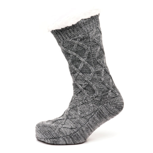 Tom Franks 1 Pair Chunky Knit Sherpa Slipper Socks