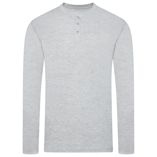 Henley Waffle Knit Long Sleeve Top