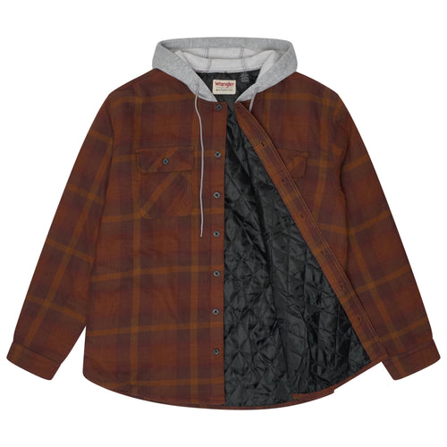 Wrangler Padded Hooded Shirt Jacket