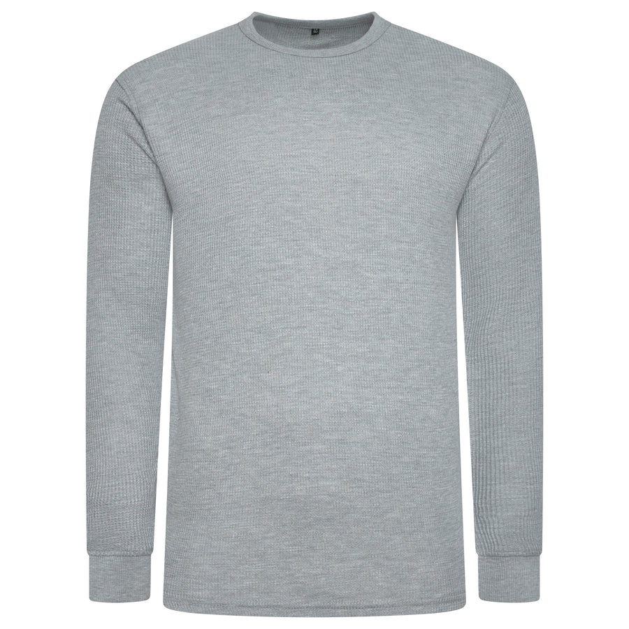 One Brand Crew Neck Waffle Knit T-Shirt