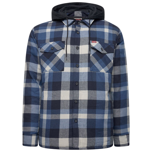 Wrangler Hooded Padded Overshirt Jacket