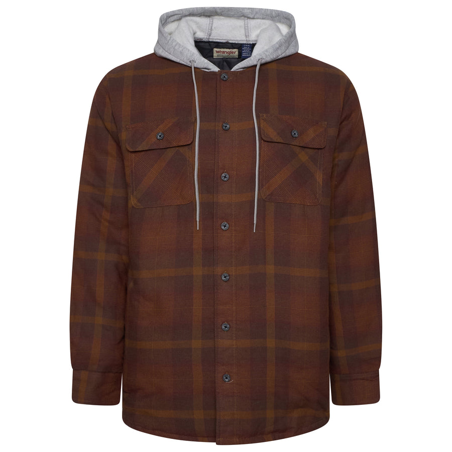 Wrangler Padded Hooded Shirt Jacket
