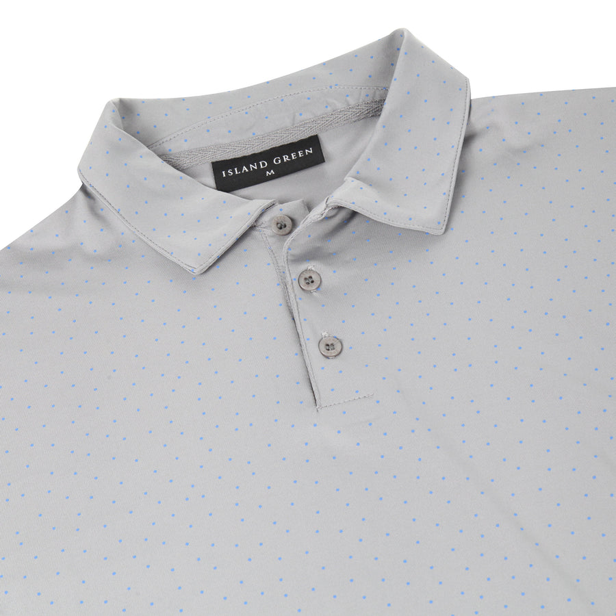 Island Green Dot Print Golf Sport Polo Shirt