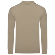 Contempo Half Zip Stretch Ribbed Polo Jumper