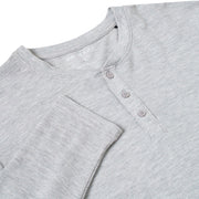 Henley Waffle Knit Long Sleeve Top