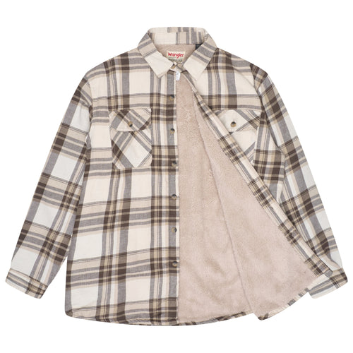 Wrangler Sherpa Lined Plaid Overshirt