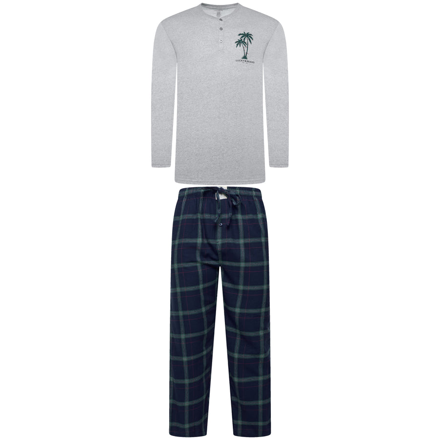 Lucky Brand Henley & Flannel Pant Pyjama Set