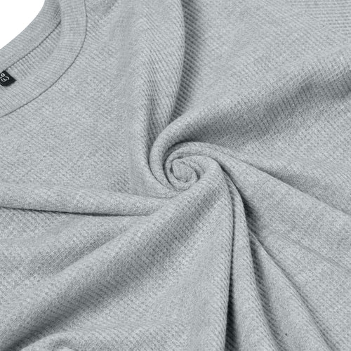 One Brand Crew Neck Waffle Knit T-Shirt