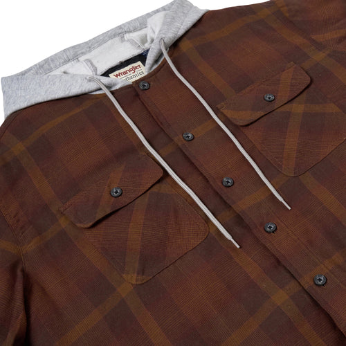 Wrangler Padded Hooded Shirt Jacket