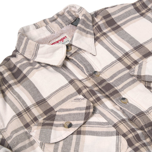 Wrangler Sherpa Lined Plaid Overshirt