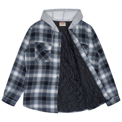 Wrangler Padded Hooded Shirt Jacket