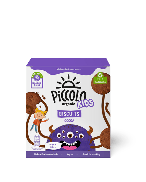 Piccolo Kids Cocoa Biscuits 100g Wholemeal Oat Snack