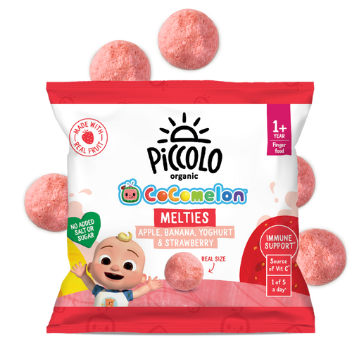 Piccolo Organic Apple Banana Yoghurt & Strawberry Melties 6g Baby Snack