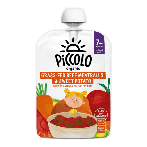 Piccolo Organic Sweet Potato & Beef Meatballs Baby Food 130g 7m+