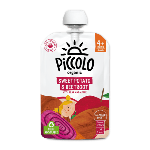 Piccolo Organic Sweet Potato Beetroot Pear & Apple Baby Food 100g