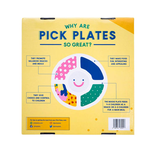 Pick Plates Biggie Divided Plate – 5 Compartment Kids Plate 29.5cm