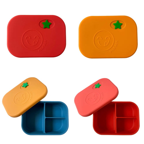 Pick Plates Pick Box Classic Silicone Lunch Box – 3 Compartment 750ml