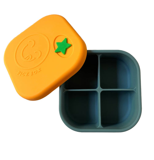 Pick Plates Pick Box Snack Silicone Snack Box – 4 Compartment 500ml