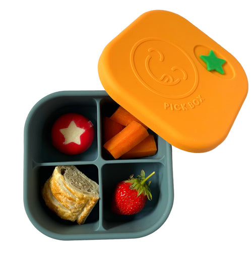 Pick Plates Pick Box Snack Silicone Snack Box – 4 Compartment 500ml