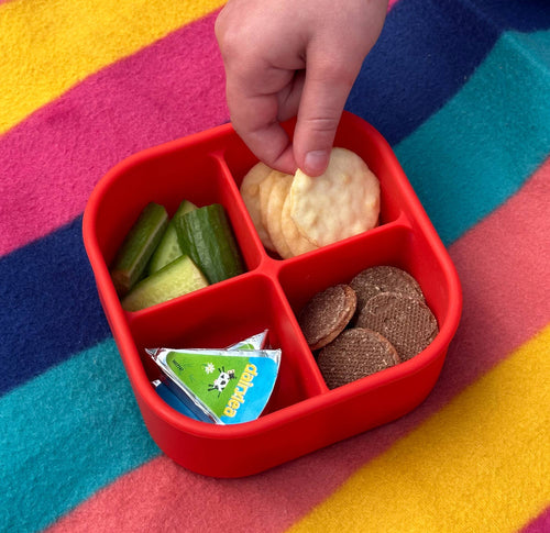 Pick Plates Pick Box Snack Silicone Snack Box – 4 Compartment 500ml