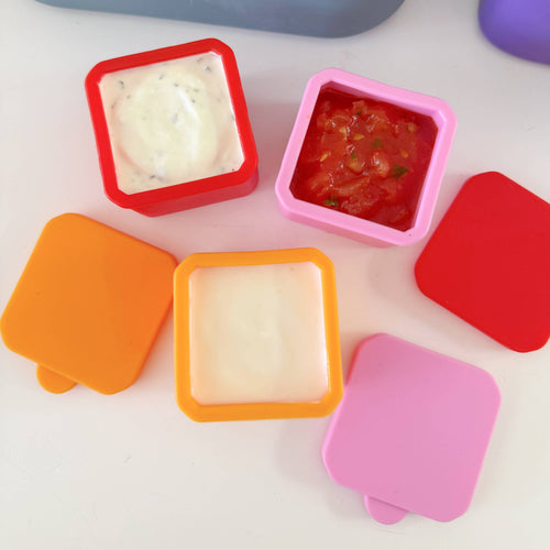 Pick Plates Pick & Dip Pots – Leakproof Silicone Dip Containers 3 Pack