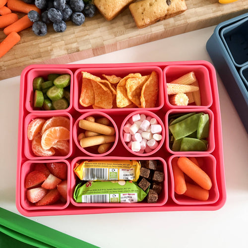 Pick Plates Snackle Box Silicone Snack Box – 10 Compartment Food Container