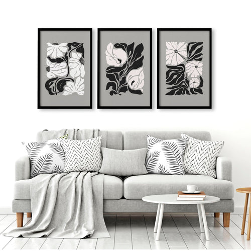 Pictures For Living Room | Set of 3 Botanical Wall art Prints