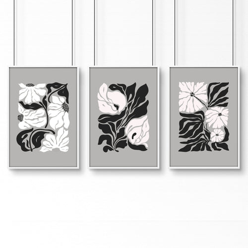 Pictures For Living Room | Set of 3 Botanical Wall art Prints