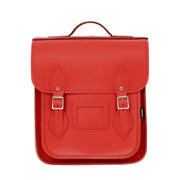 Handmade Leather City Backpack - Pillar Box Red