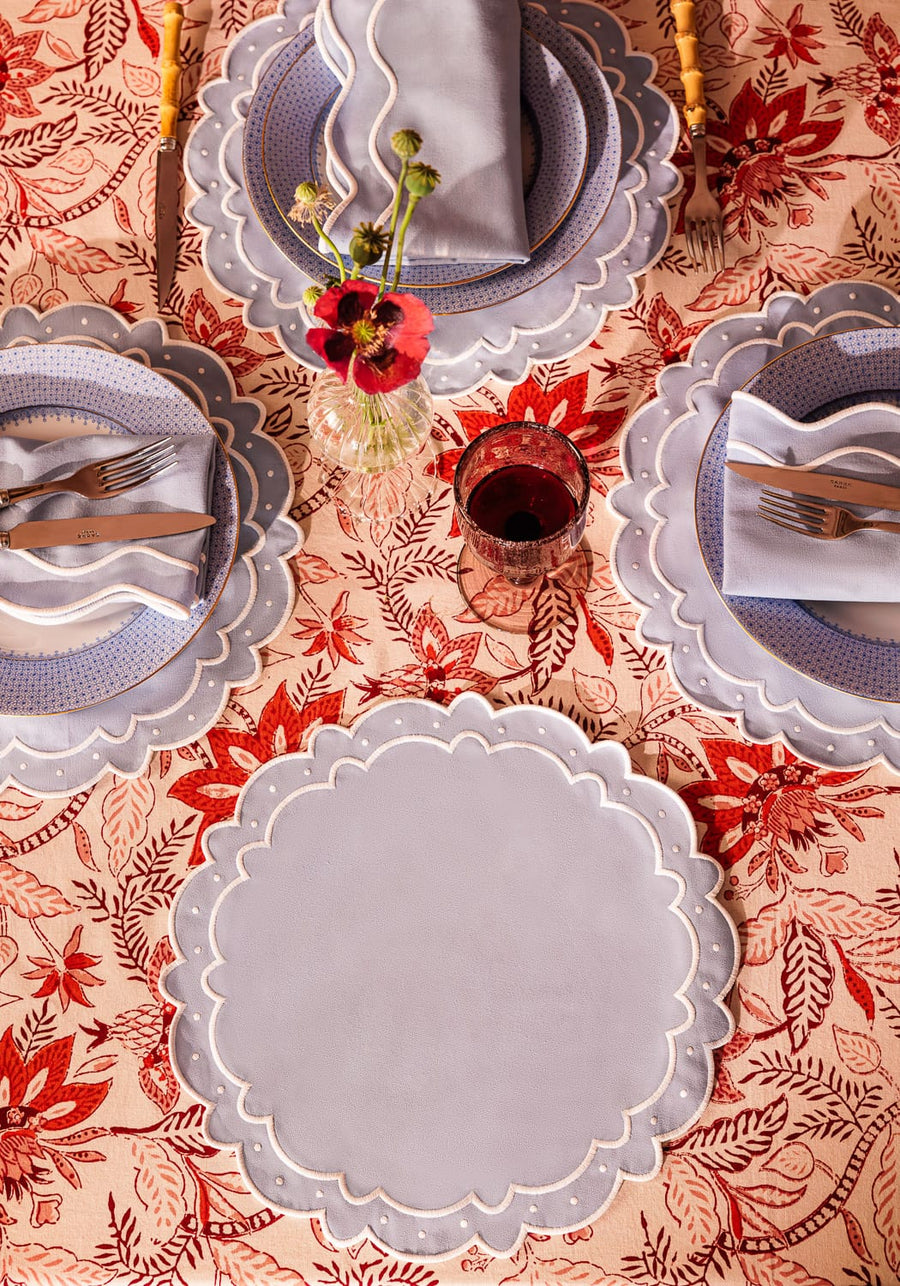 Aurora Set of 4 Placemats- Light Blue