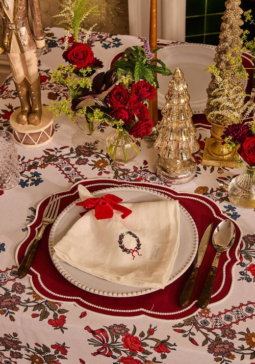 Bordeaux Red Placemat- Set of 4