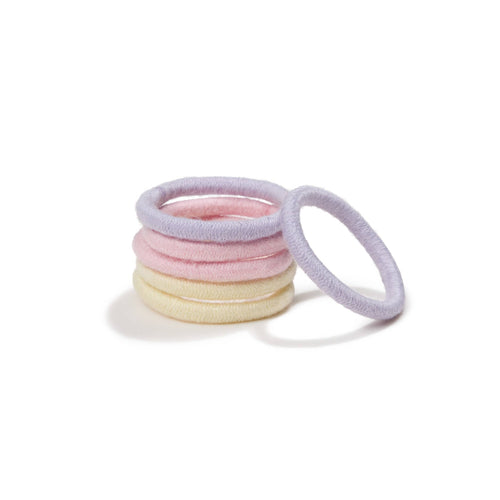 Plastic-Free Round Hair Ties Mini 6-Pack – Pastel Blooms