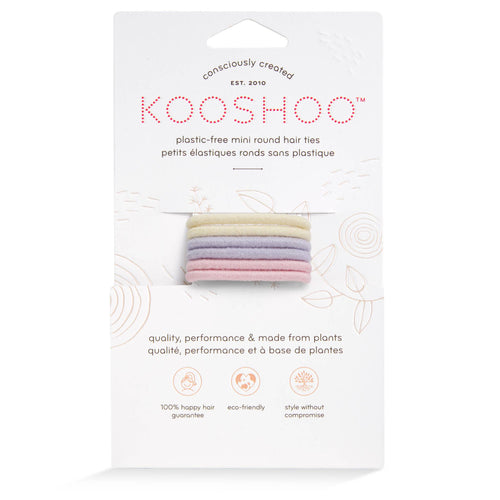 Plastic-Free Round Hair Ties Mini 6-Pack – Pastel Blooms