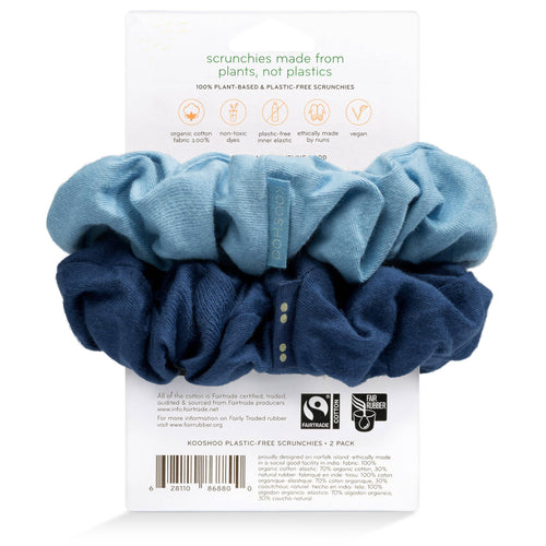 Plastic-Free Scrunchies True Blue – Organic Cotton