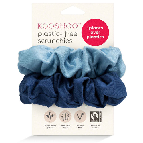 Plastic-Free Scrunchies True Blue – Organic Cotton