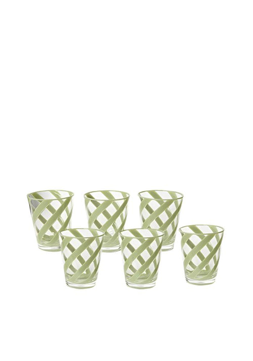 Poolside Gossip Sage Green Acrylic Tumbler -  Set of 6