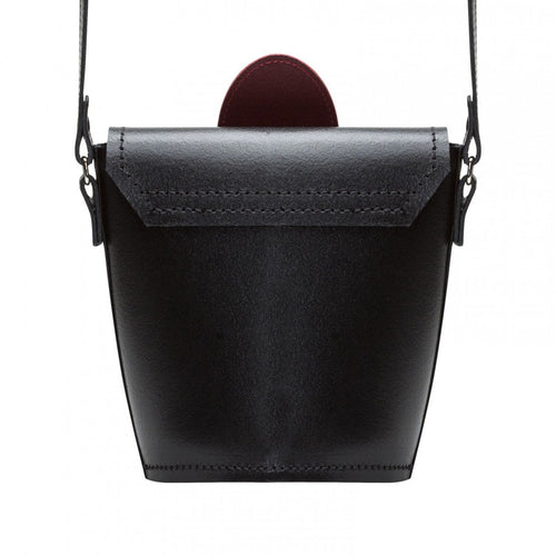 Handmade Leather Daisy Barrel Bag - Poppy - Red