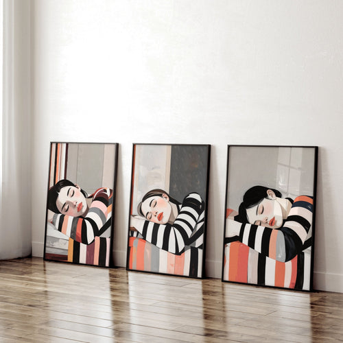 Posters Art Prints | Set of 3 Boho Women Wall art Prints