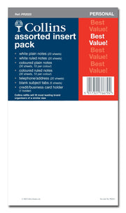 Personal Organiser -  Assorted Inserts Pack Refill Pack (PR2022)