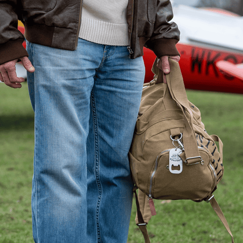 Beige 'Aviation' Duffle Bag