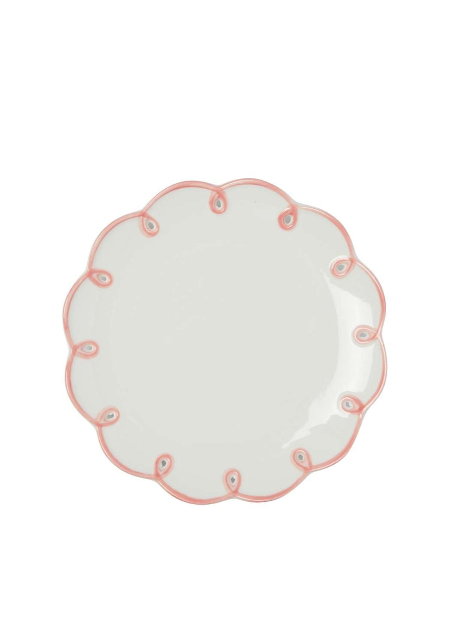 Pretty in Pink Scalloped Side Plates - Set of 4