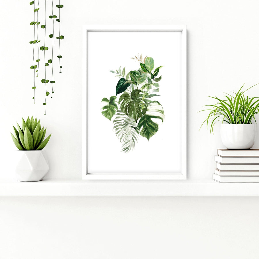 Art for bathroom walls uk | set of 3 Tropical wall prints
