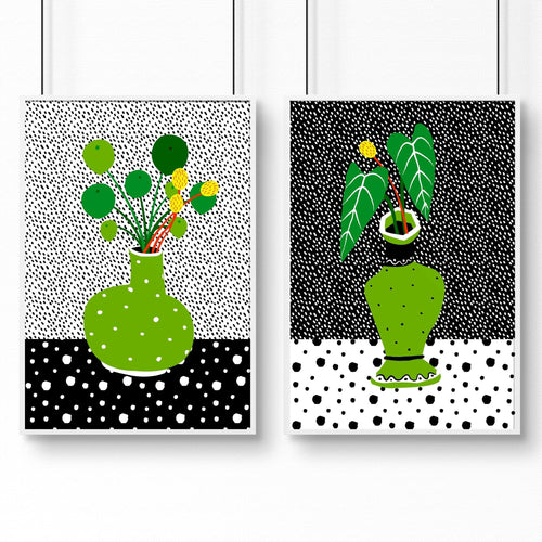 Art in the kitchen | set of 2 wall art poster prints