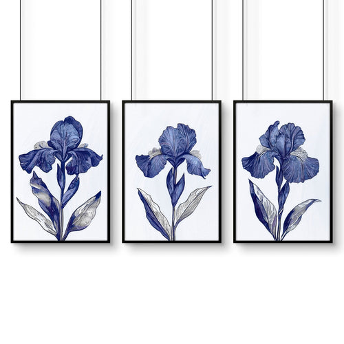 Prints For Bathroom | Set of 3 Botanical Wall art Prints