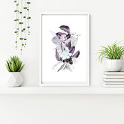 Wall decor for bathrooms | Set of 3 Tropical Purple wall art